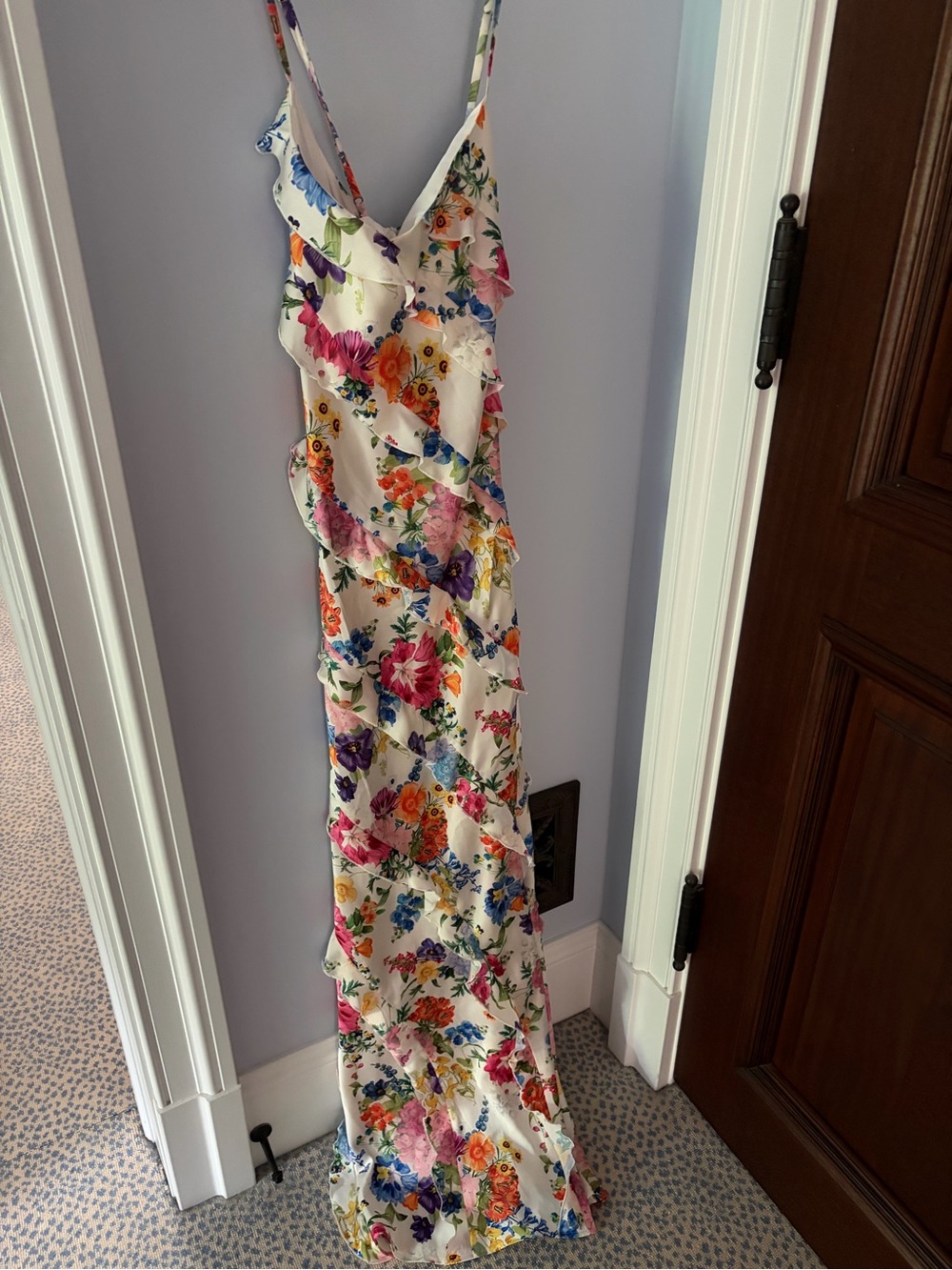 Show Me Your MuMu White Floral Ruffle Maxi Dress - Picture 1 of 3